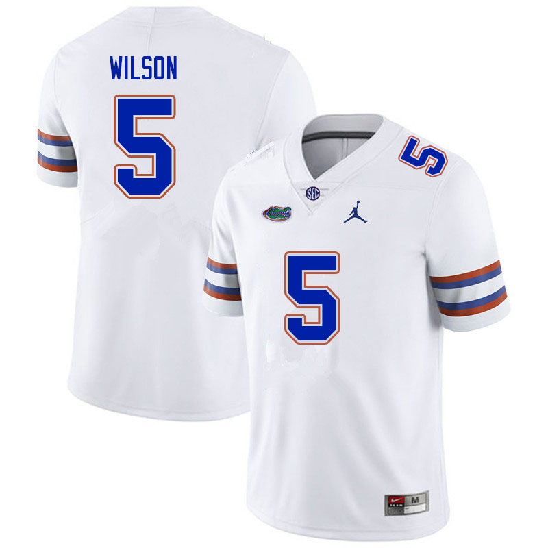 Men #5 Kamari Wilson Florida Gators College Football Jerseys Sale-White